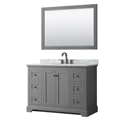 Wyndham Collection Oval Sink Wood Single Bathroom Vanity in White/Gold