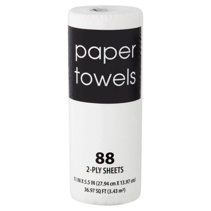 Paper Towels, 1 Roll, 88 Sheets, 2-Ply