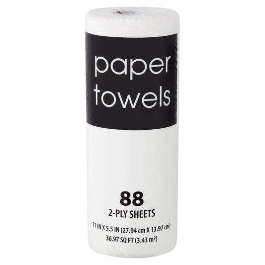 Paper Towels, 1 Roll, 88 Sheets, 2-Ply