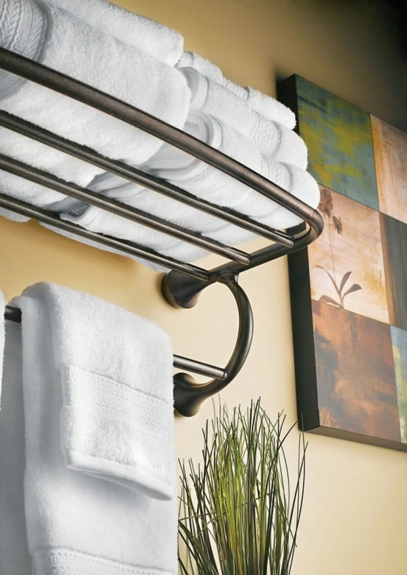 Moen Eva Elegant Transitional Design Towel Holder, Bronze