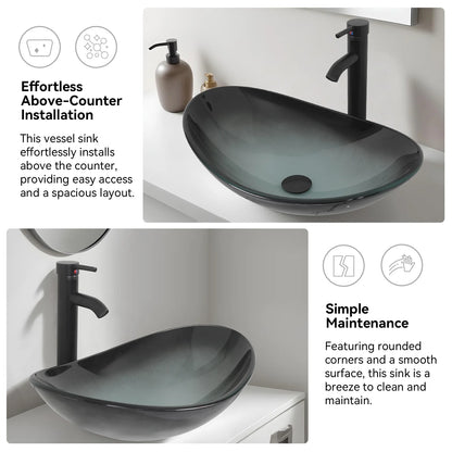 PULUOMIS Bathroom Vanity, 30" Bathroom Vanity with Sink Combo Set, Brown Modern Wood Bathroom Cabinet with Black Ceramic Bathroom Sink
