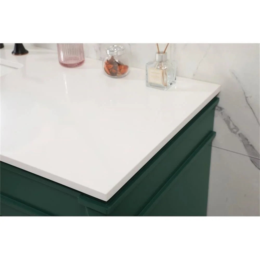 Elegant Kitchen and Bath 60 Inch Double Bathroom Vanity In Green