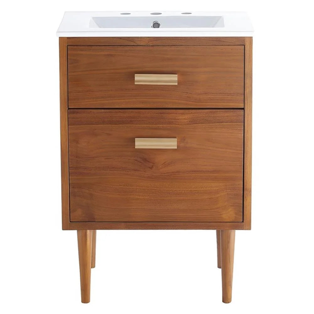 Modway Cassia 24" Bathroom Vanity in Natural White