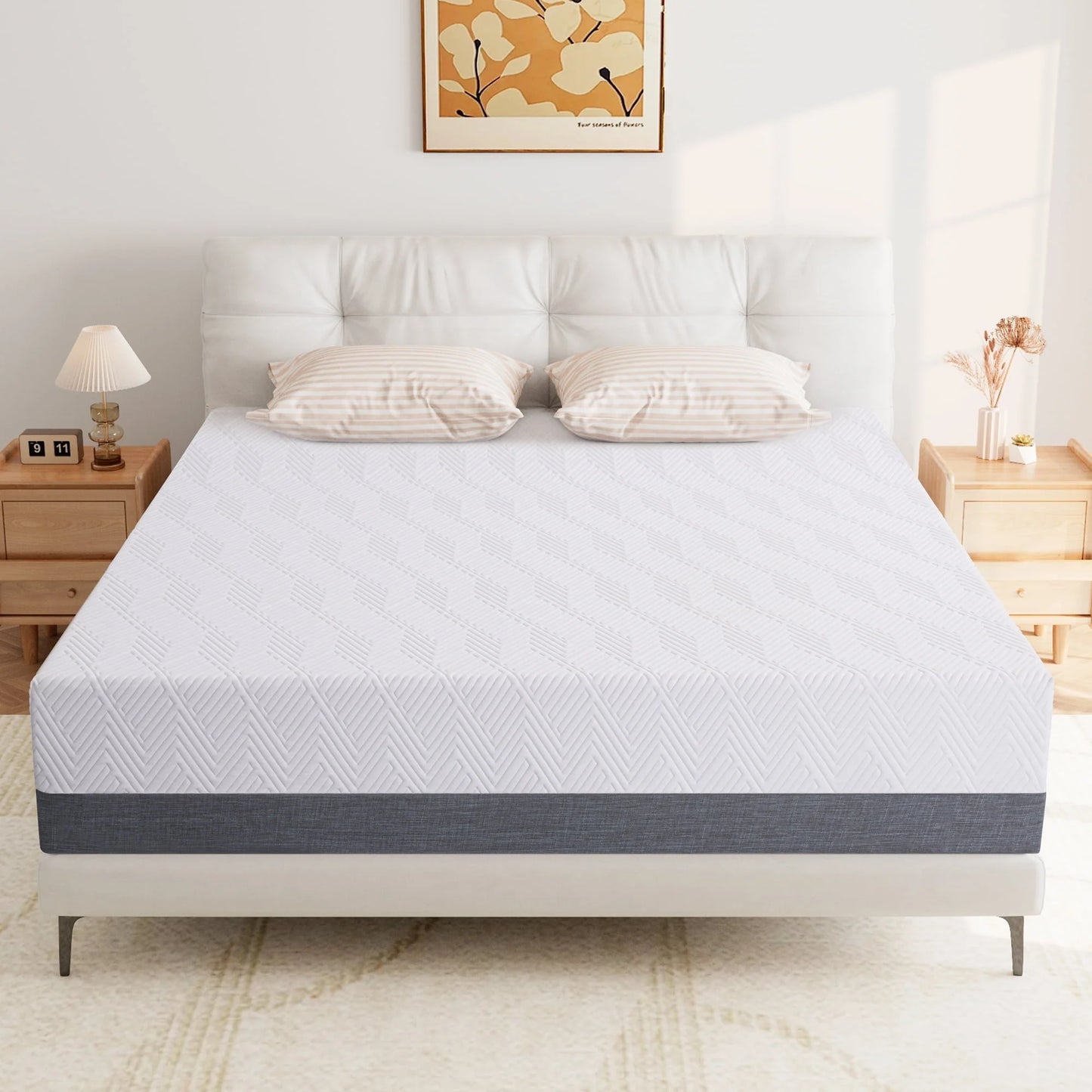 King Mattress Madinog 12" Memory Foam Mattress More Breathable, King Bed Mattress