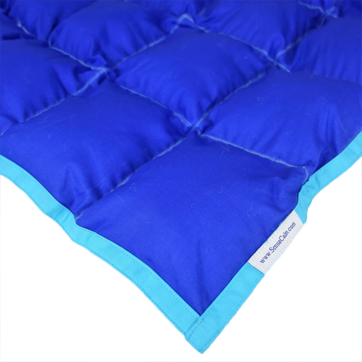 SensaCalm Dazzling Blue w/Scuba Blue - Small 5 lb Weighted Blanket
