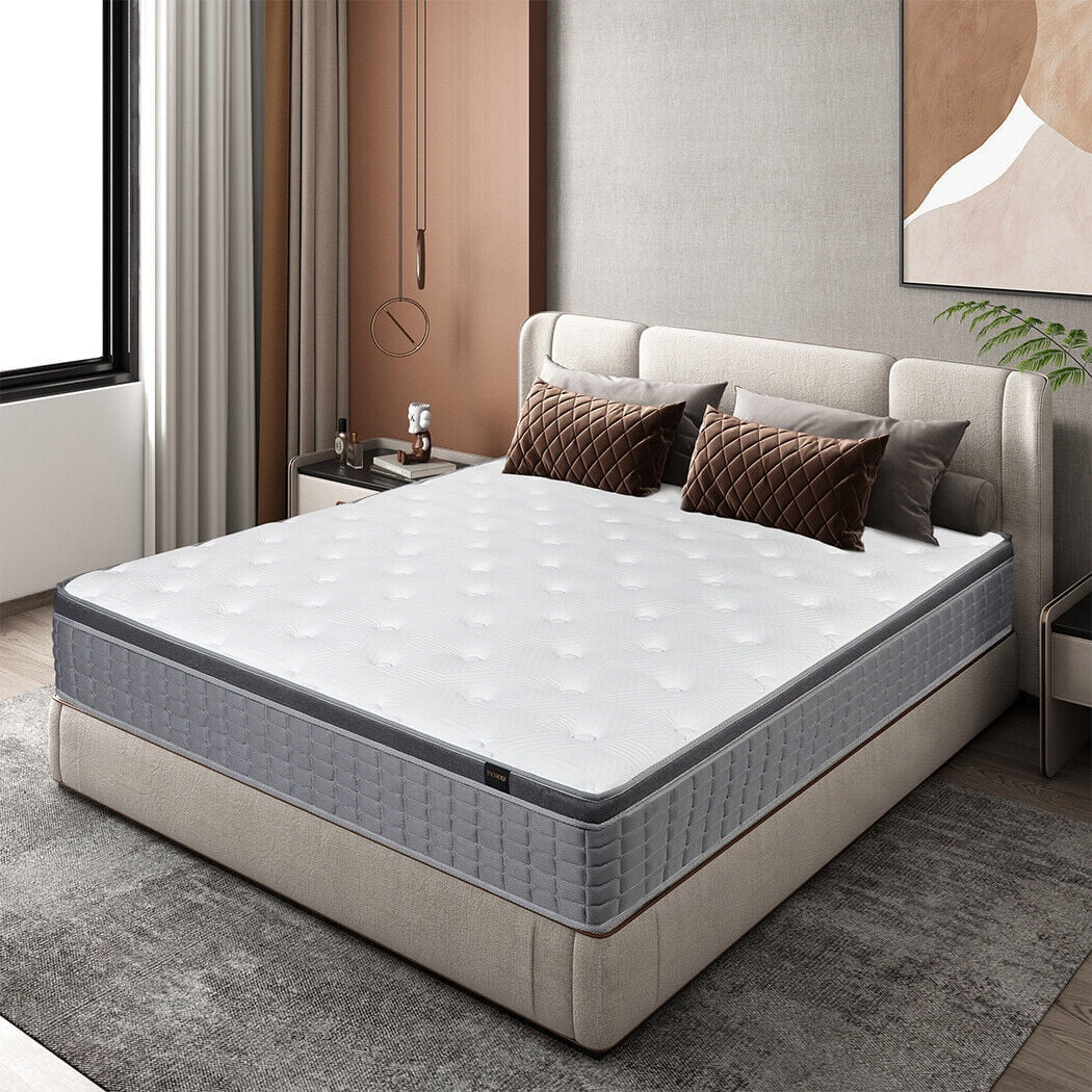 MICOOLS 12" Gel Memory Foam Spring Hybrid Mattress in a Box,Twin Mattress