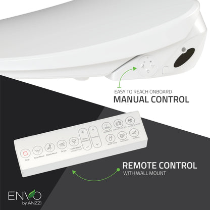 TL-AZEB105B Dive Smart Electric Bidet Toilet Seat with Remote Control, Heated Seat in White