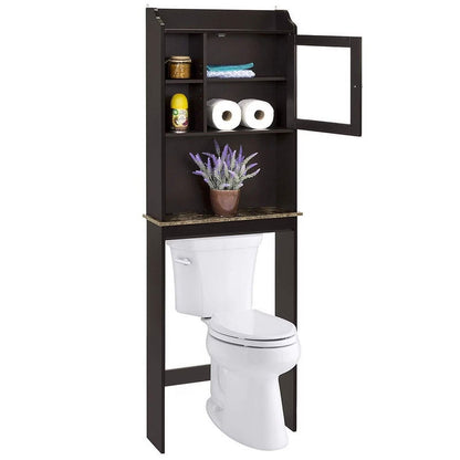 Dasyfly Freestanding Bathroom Over-The-Toilet Storage, Wood Bathroom Space Saver - Espresso