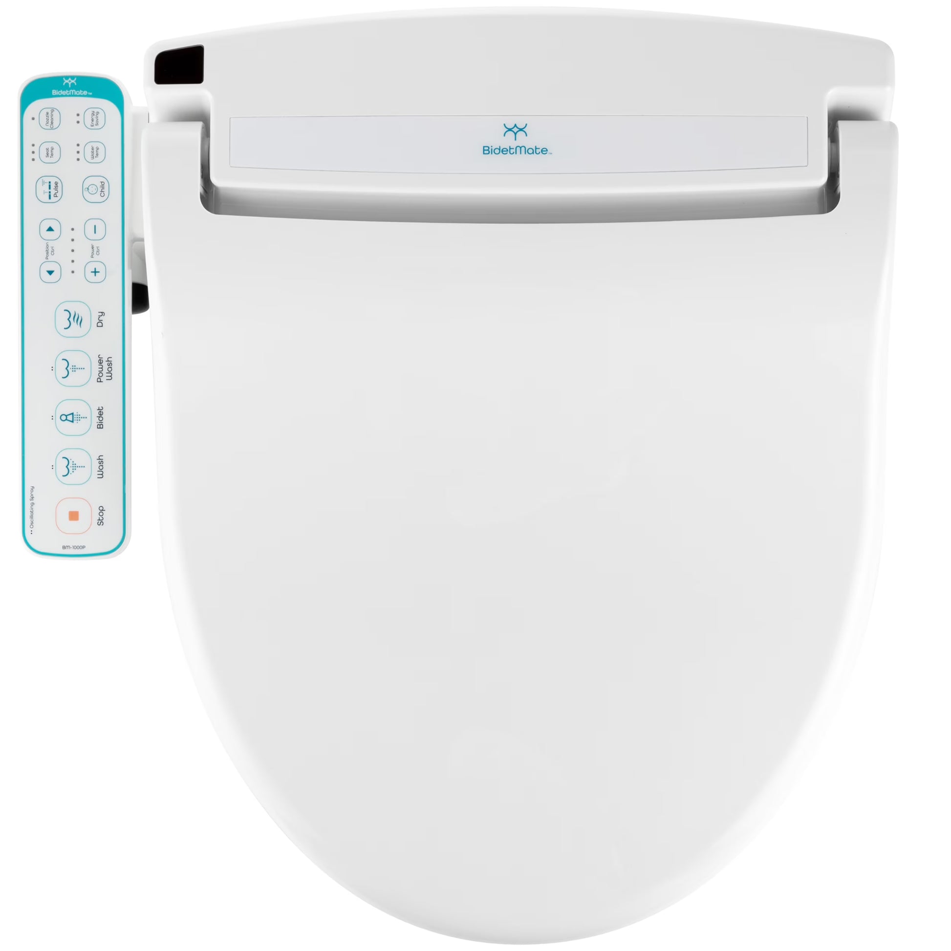 BidetMate 1000 Series Japanese Toilet Seat with Heated Bidet & Control Panel, Elongated