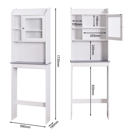Gzxs Slim Toilet Paper Storage Cabinet, Over The Toilet Storage Cabinet for Skinny Bathroom Storage Corner Floor, White