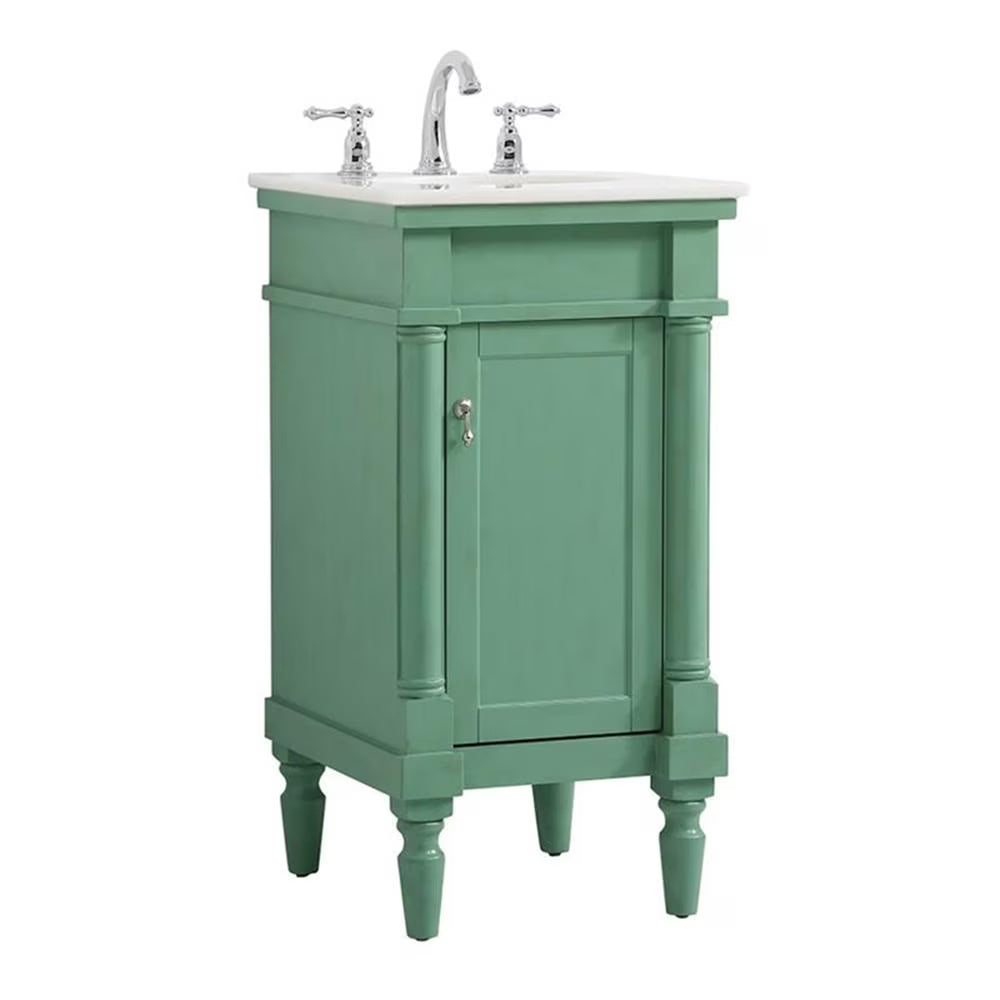 18.5 inch single bathroom vanity in blue