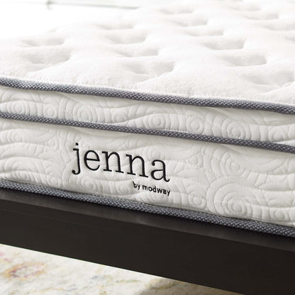 Modway Jenna 8" Innerspring and Foam Twin Mattress in White