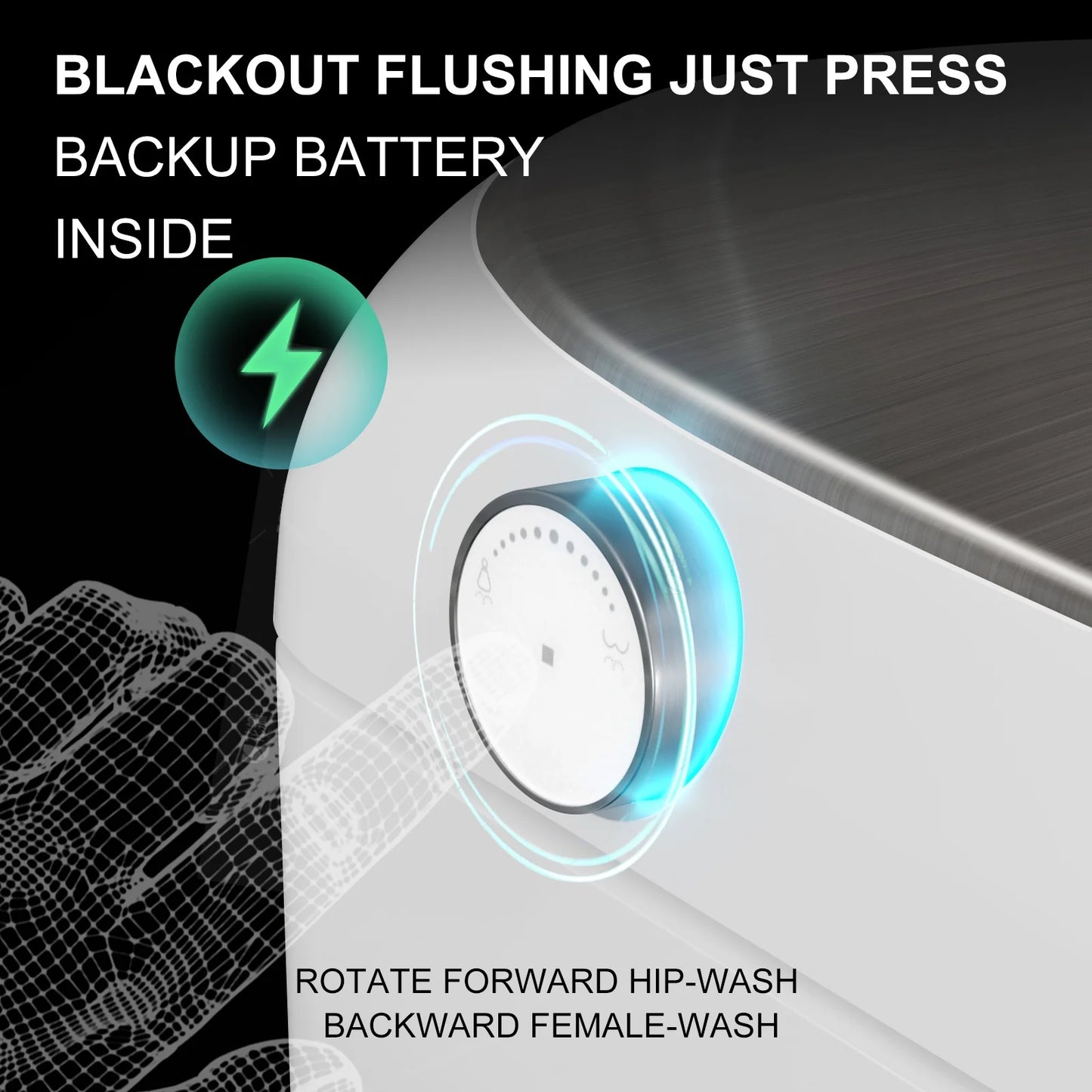 Bidet Smart Toilet with Heat Seat, Auto Flush, Dryer, LED Display T03 One Piece Elongated