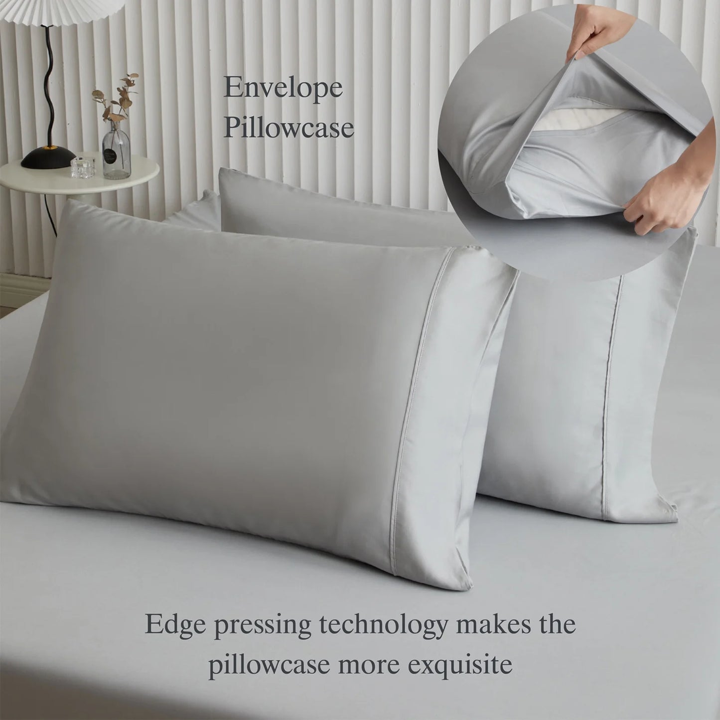 Lidoloka Luxury Lyocell Bed Sheets Set 4Pcs Queen Size for Adult,Cool& Soft,16" Deep Pocket,White