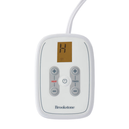 Brookstone Quilted-Comfort Cotton Heated Mattress Pad