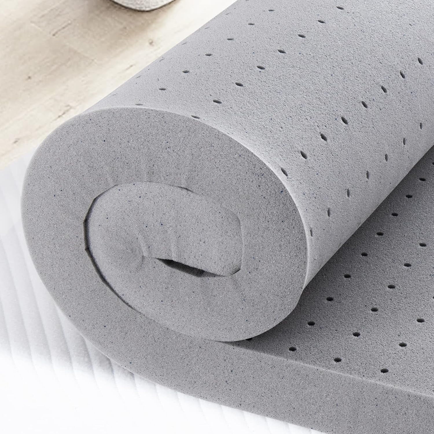 MAYEERTY 2 Inch King Mattress Topper - Gel Memory Foam, Cooling Double Bed Topper for Soft Sleep, Pressure Relief, CertiPUR-US