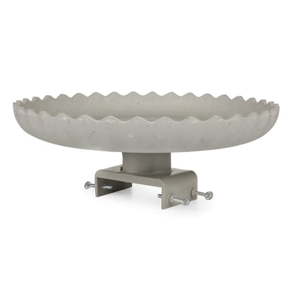 Farm Innovators Outdoor Heated Bird Bath, 120W Stone Birdbath w/Deck Mount