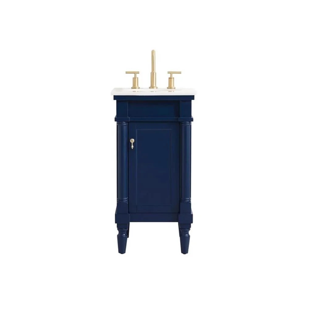 18.5 inch single bathroom vanity in blue