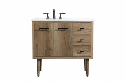 Elegant Kitchen and Bath 36 Inch Single Bathroom Vanity In Teak