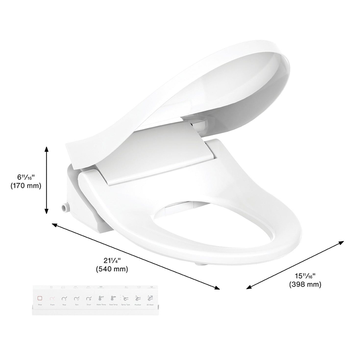 Kohler PureWash E815 Premium Bidet Toilet Seat with Remote Control