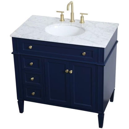 Elegant Kitchen and Bath 36 Inch Single Bathroom Vanity In Natural Wood