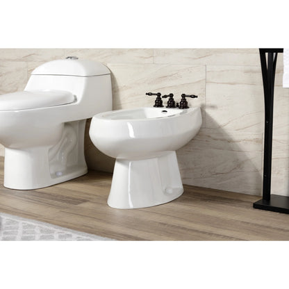 Kingston Brass KB320KL Knight Three-Handle Bidet Faucet, Matte Black
