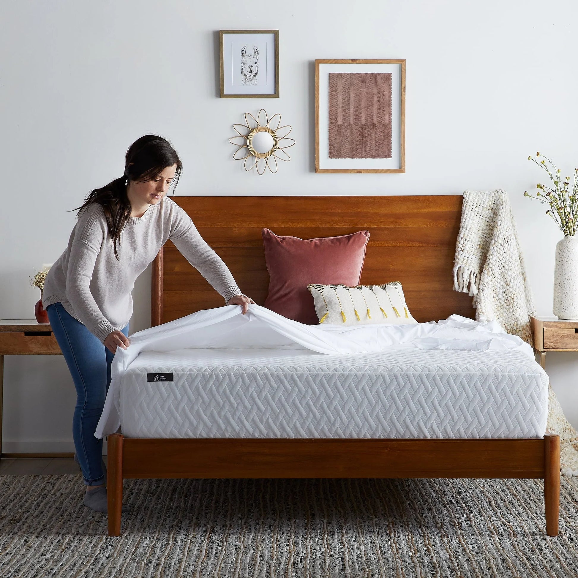 Rest Haven 10" Medium Plush Gel Memory Foam Mattress, Queen