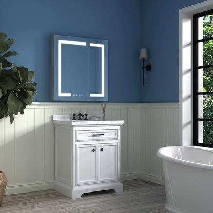 ExBrite LED Lighted Bathroom Medicine Cabinet with Mirror Recessed or Surface led Medicine Cabinet 48"x 32"