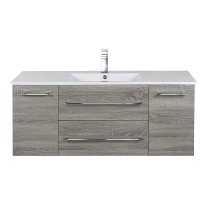 Cutler Kitchen and Bath Kato 48" Wood/Cultured Marble Bathroom Vanity in Gray