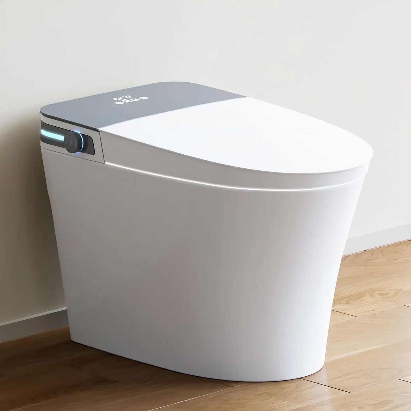HOROW Smart Bidet Toilet 10'' Rough In with Auto open/close lid night light LED Display Off-Seat Flushing Heating Air Drying Warm Water