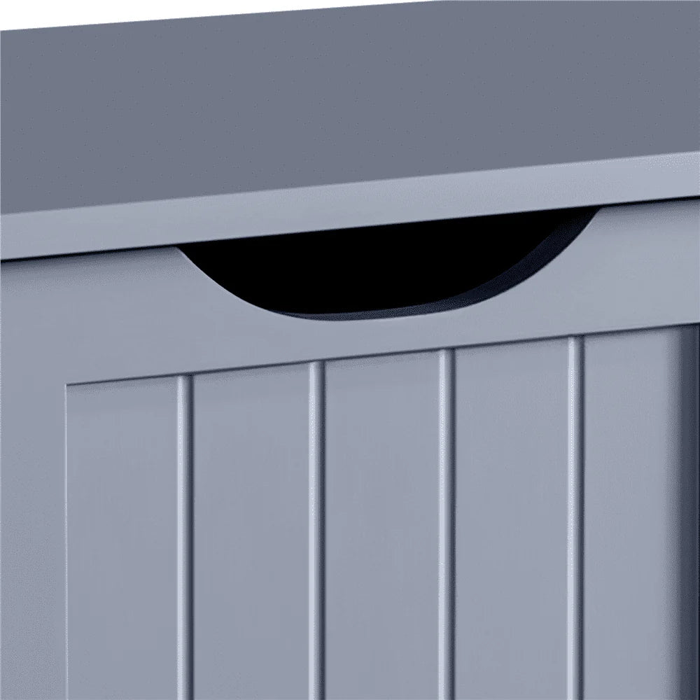 Easyfashion Wooden Bathroom Cabinet Bathroom Storage Unit with 4 Drawers, Gray