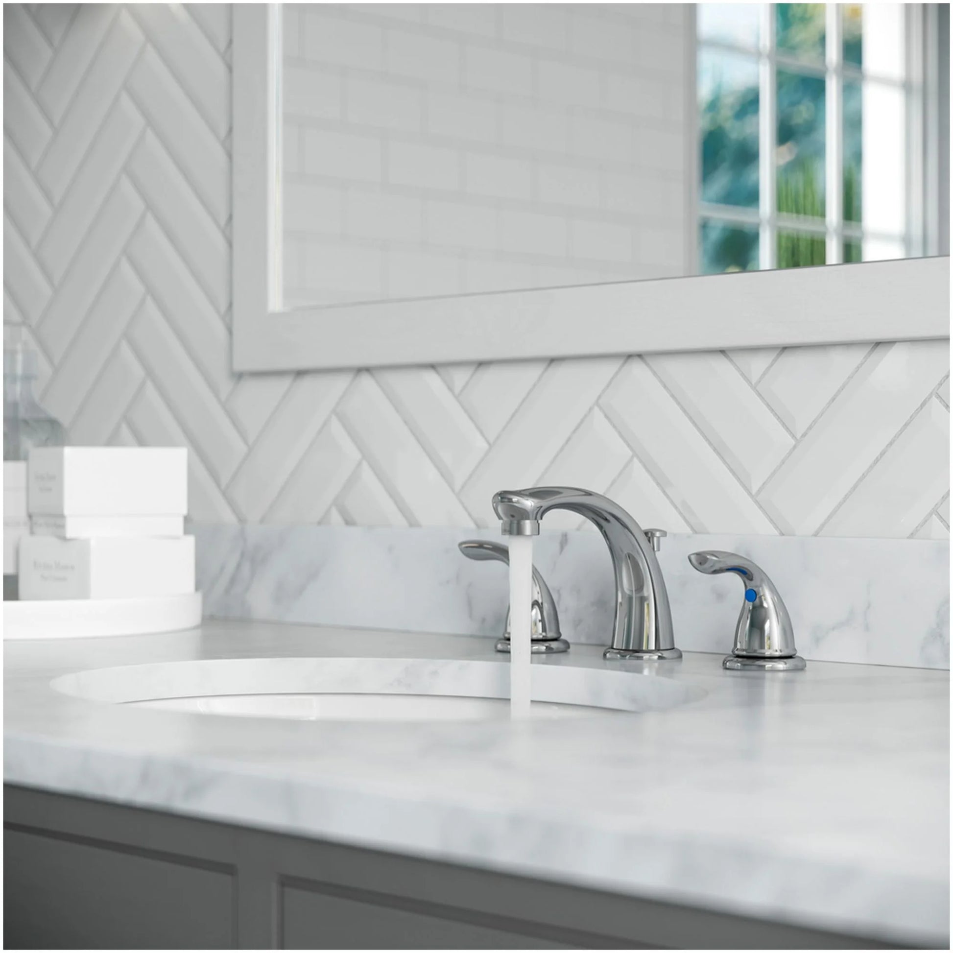 Pfirst Series 2-Handle 8" Widespread Bathroom Faucet in Brushed Nickel