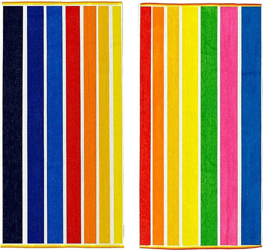 Ben Kaufman Sales 104850 30 x 60 in. Velour Graduated Stripe Towel, Multi Color - Pack of 24