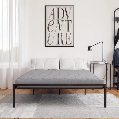 DHP Value 6 Inch Thermobonded Polyester Filled Quilted Top Bunk Bed Mattress, Full, Gray