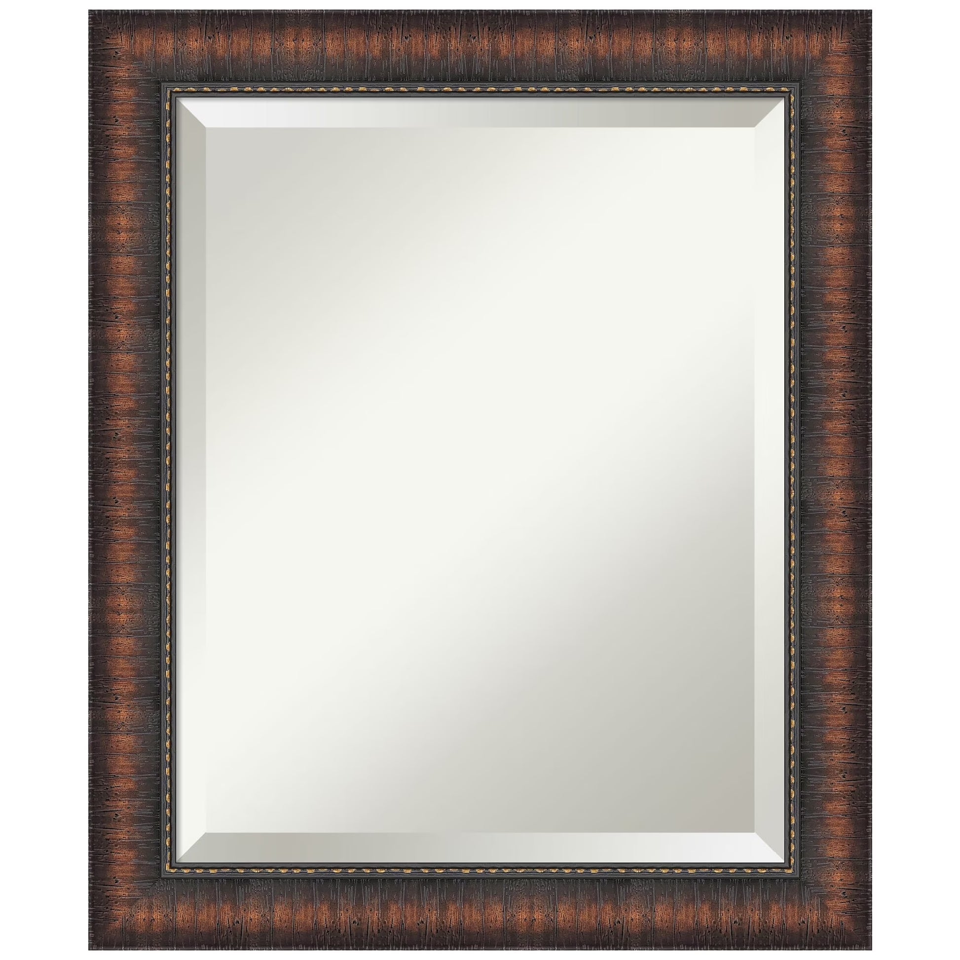Amanti Art Caleb Brown Beveled Bathroom Wall Mirror