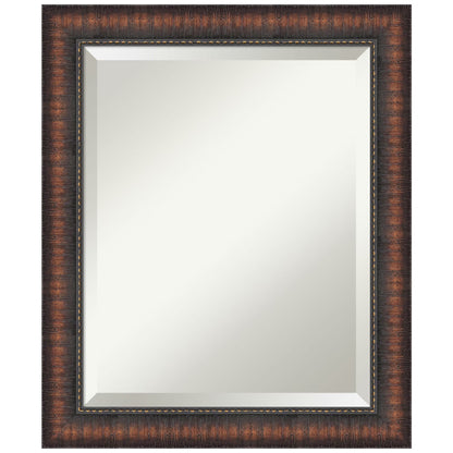 Amanti Art Caleb Brown Beveled Bathroom Wall Mirror