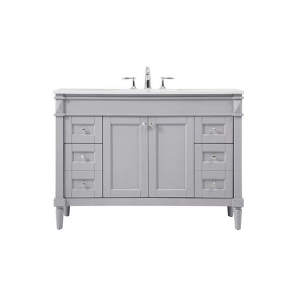 48 inch single bathroom vanity in black