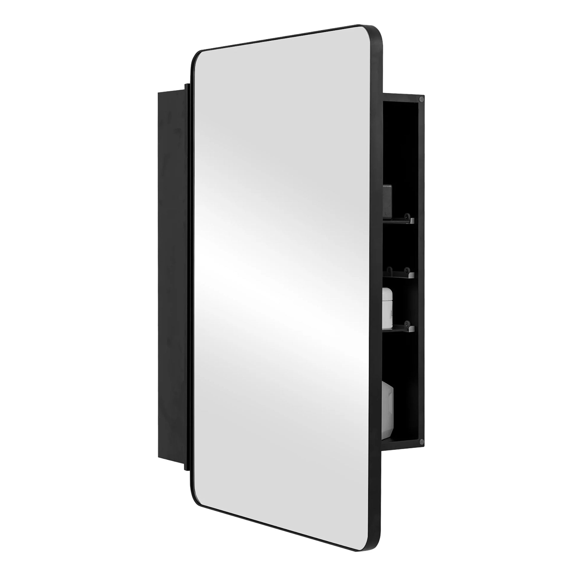 Gymax 20 x30 Inch Bathroom Mirror Cabinet w/Aluminum Frame Adjustable Shelves