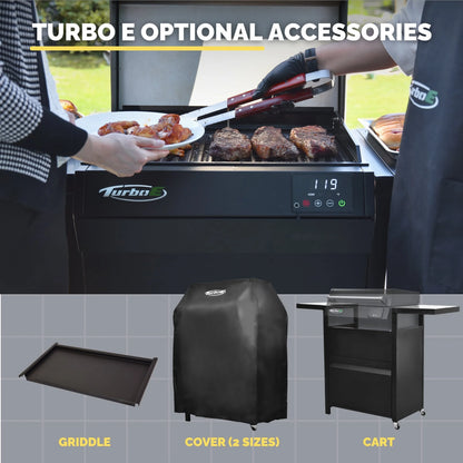 Turbo E Sport Outdoor Electric Grill, 1700W Infrared, 24", with Probe, 120V