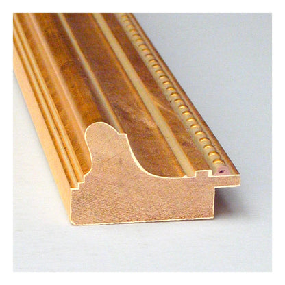 Townhouse Gold Beveled Wood Bathroom Wall Mirror