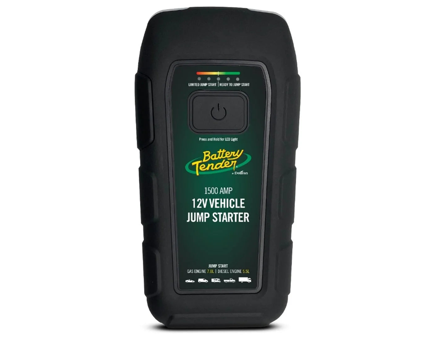 Battery Tender 1500 AMP Lithium Jump Starter - 12000mAh Portable Power Station - LED Flashlight Emergency Strobe - 3 Fast USB Charging Ports - 030-2020-WH