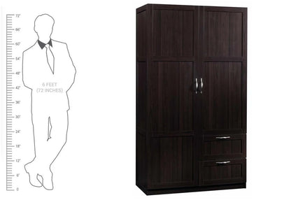 Sauder Wardrobe/Storage Cabinet, Cinnamon Cherry Finish