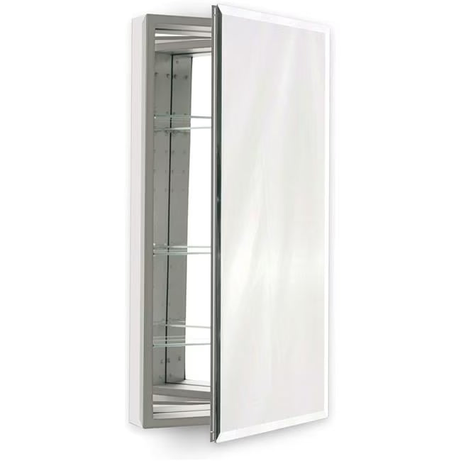 Robern PLM2430GB 23.25 x 30 x 4 in. Robern PL Series Cabinet with Flat Top, Bevel Edge, Non-Handed, Classic Gray Interior & Non-Electric