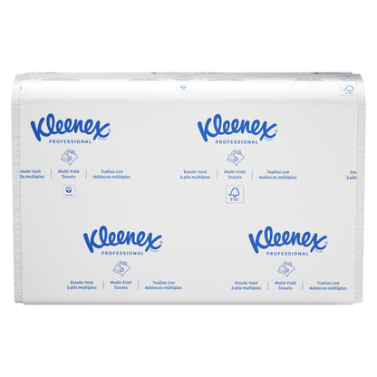 Kleenex Multifold Paper Towels 1-ply, White, 1 Case, 2400-count, 16-pack