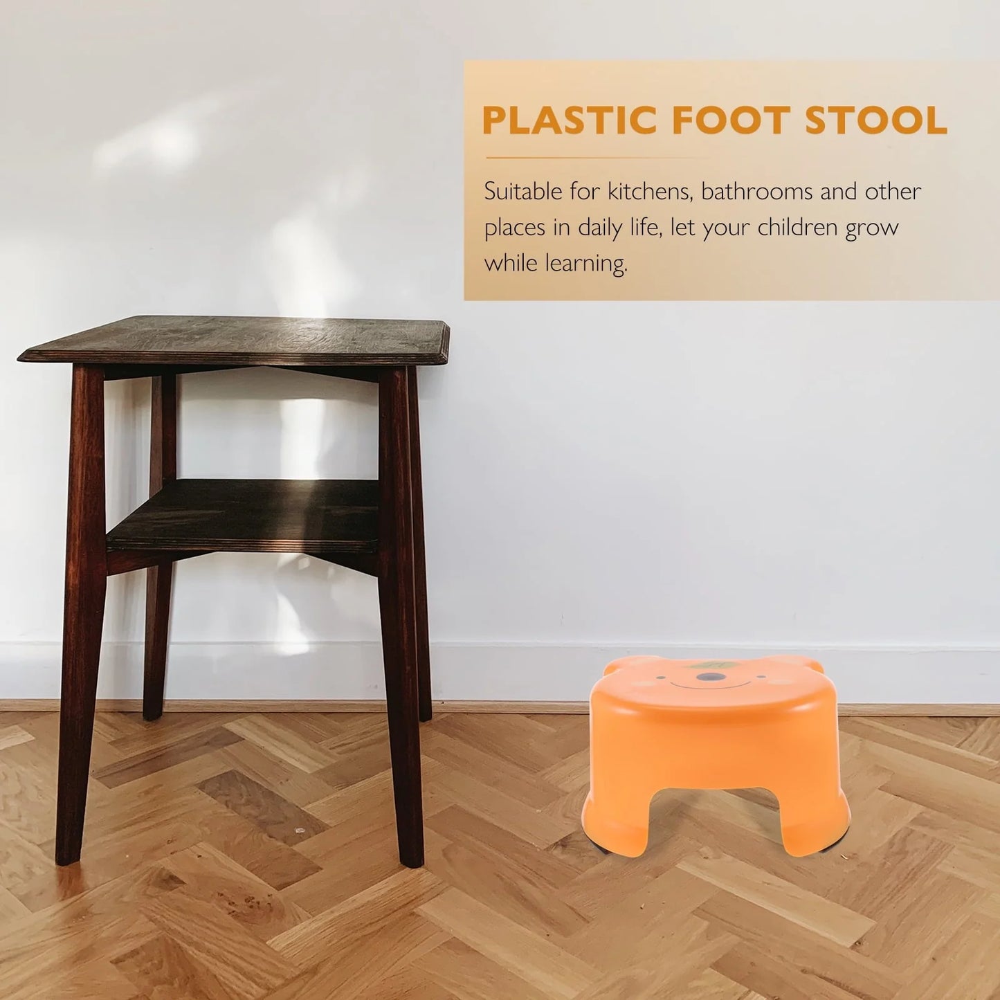 Hemoton Anti-Skid Step Stool Kids Bathroom Stool Cartoon Step Stool Foot Stool