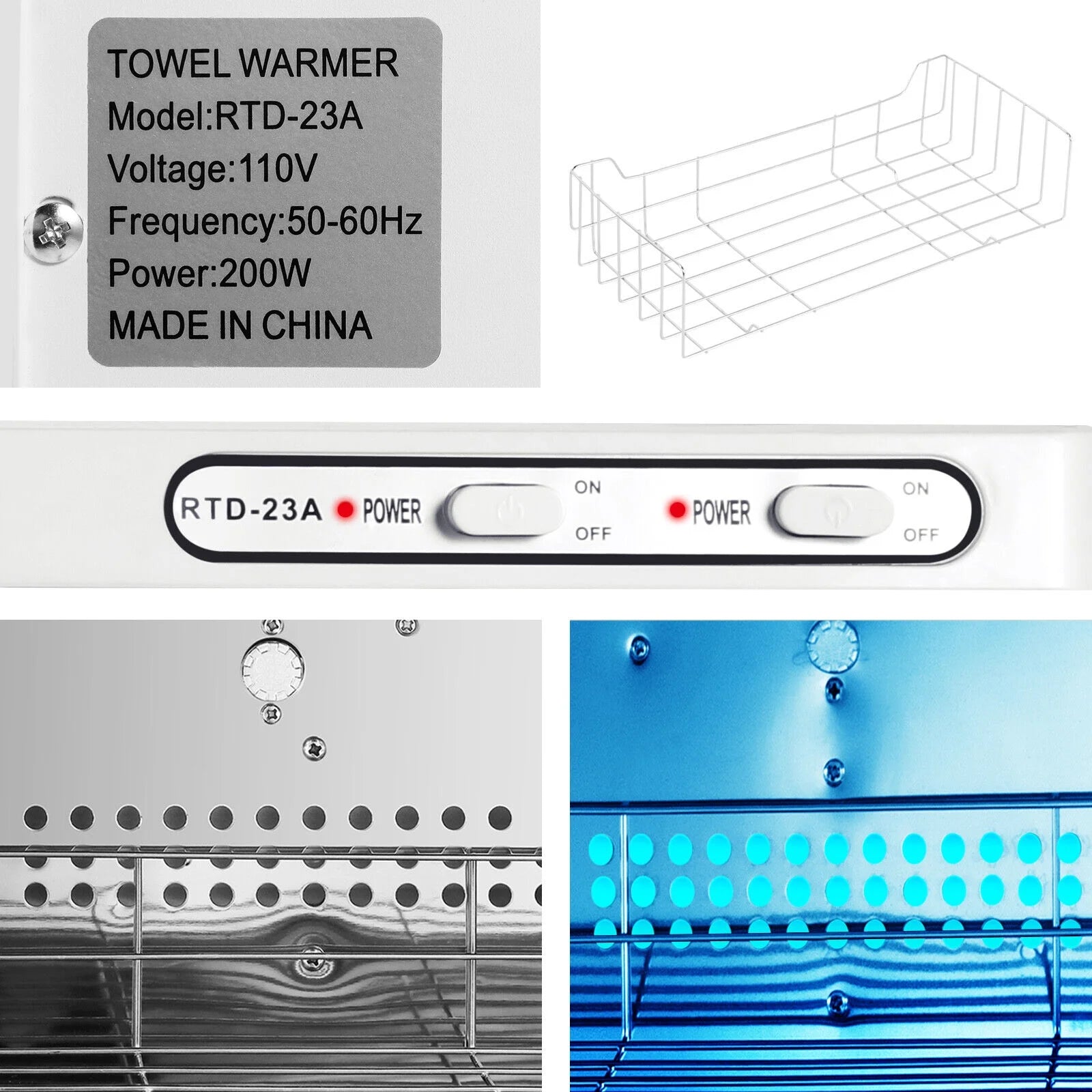 Artist Hand 23L Hot Towel Warmer Salon Cabinet for Facials Barber Spa Beauty Tattoo Massage Manicure