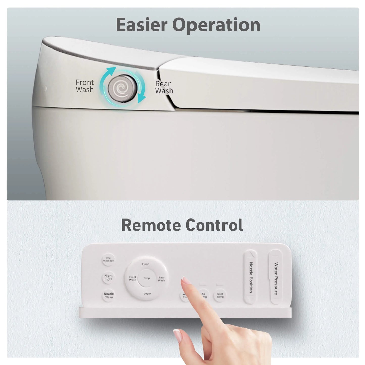 WRR Smart Toilet with Tank Built In, Heated Seat Smart Bidet Toilets, Instant Warm Water, Foam Shield, Sensor to Open/Close/Flush, Pump-assisted, Blackout Flush, LED Display(Premium)