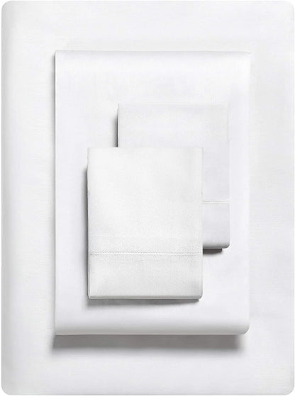 Vera Wang 800 Collection Bed Sheet Set - 800 Thread Count, Silky Smooth Wrinkle-Resistant Bedding, King, White White King