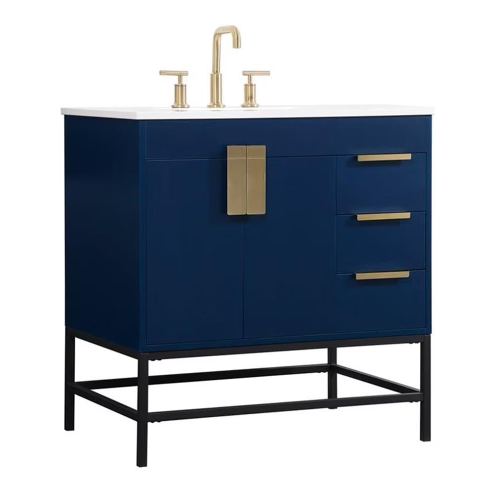 Elegant Kitchen and Bath 32 Inch Single Bathroom Vanity In Green