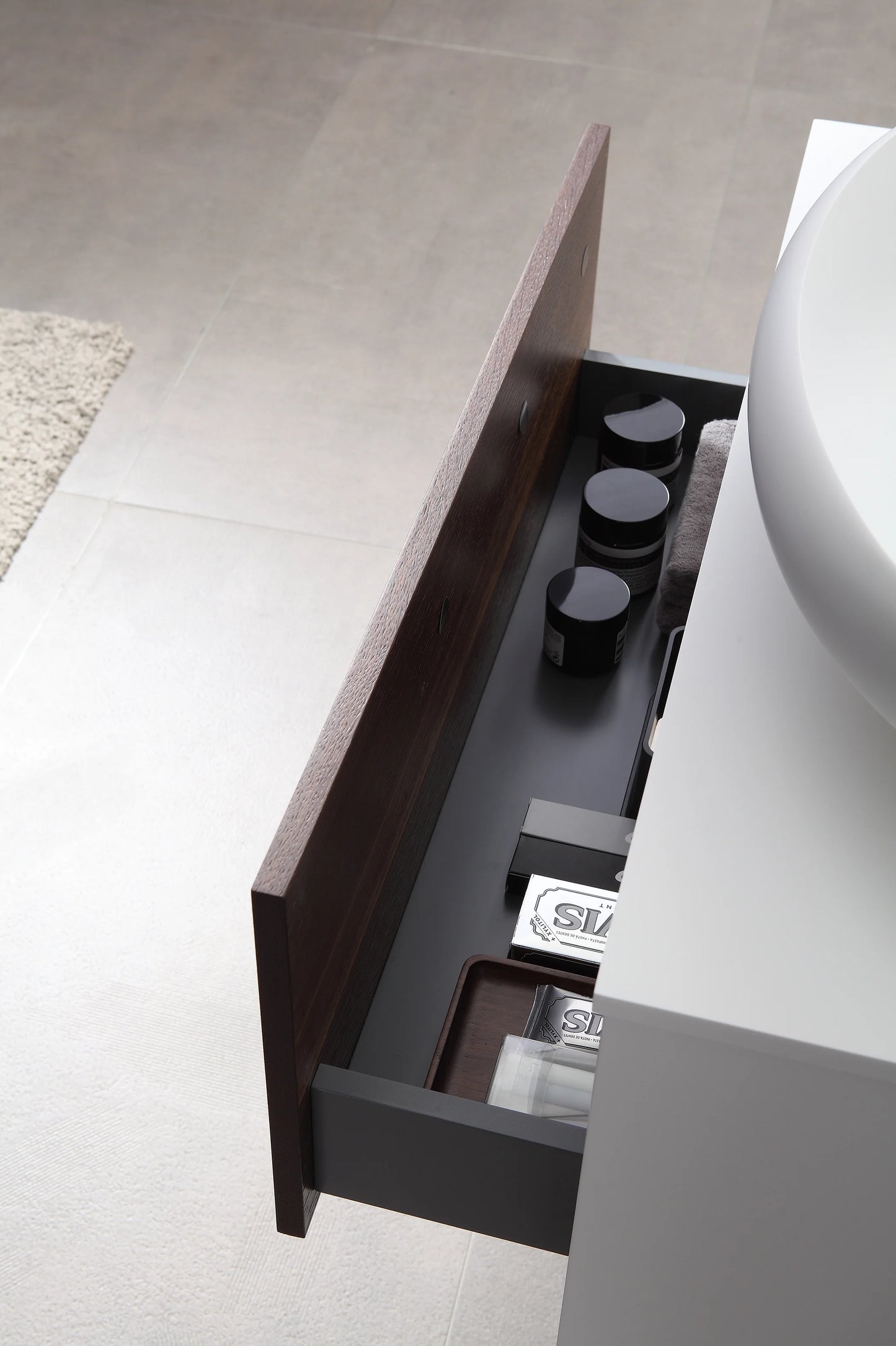 Goreme 30" Smoke Gray Oak Wall Mount Bathroom Vanity
